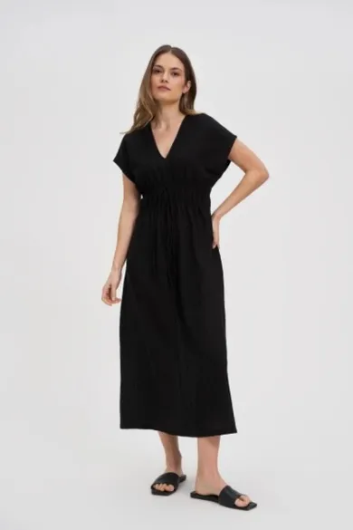 Sukienka damska, czarna, Moodo