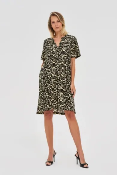 Sukienka damska, czarna, Moodo