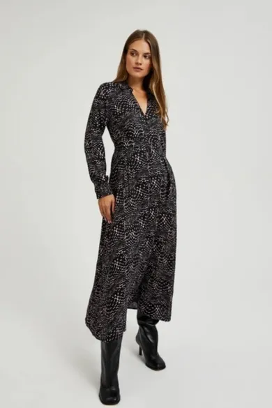 Sukienka damska, czarna, Moodo