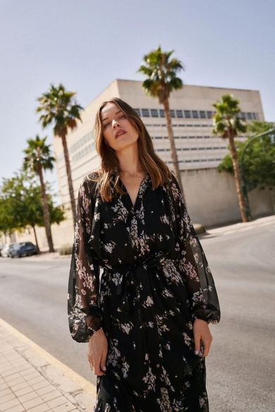 Sukienka damska, czarna, Moodo