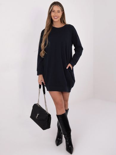 Sukienka damska, granatowa, Basic Feel Good