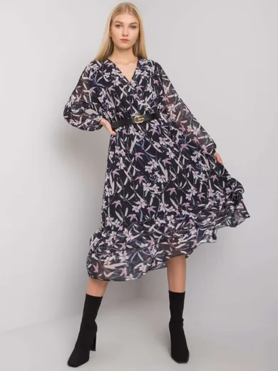 Sukienka damska, granatowa, Ex Moda