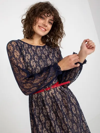 Sukienka damska, granatowa, Lakerta