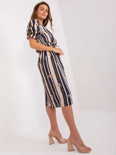 Sukienka damska, granatowa, Lakerta