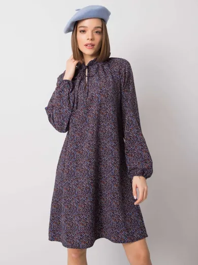 Sukienka damska, granatowa, Rue Paris