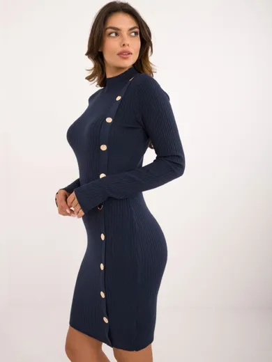 Sukienka damska, granatowa, Wool Fashion Italia