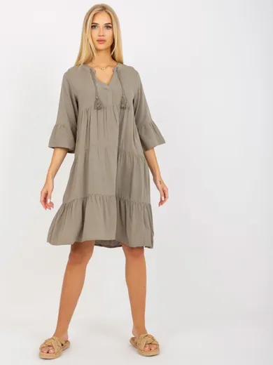 Sukienka damska, khaki, Eight 2 Nine