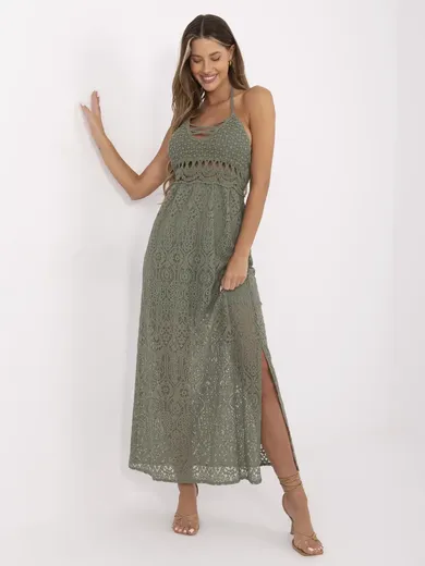 Sukienka damska, khaki, Italy Moda