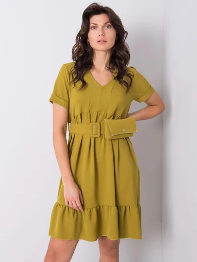 Sukienka damska, khaki, Italy Moda