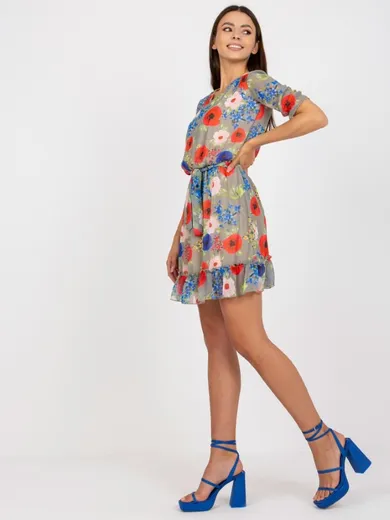 Sukienka damska, khaki, Lakerta