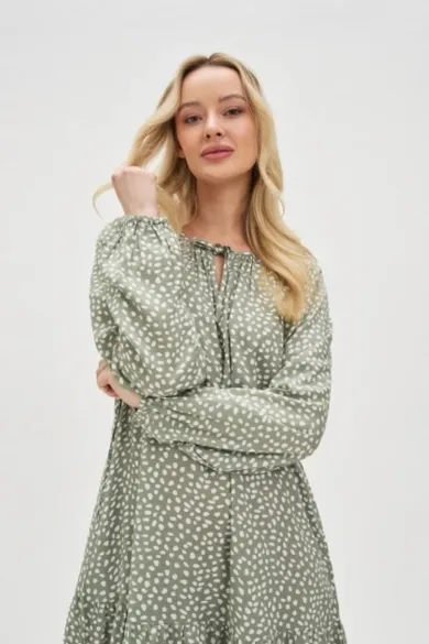 Sukienka damska, khaki, Moodo