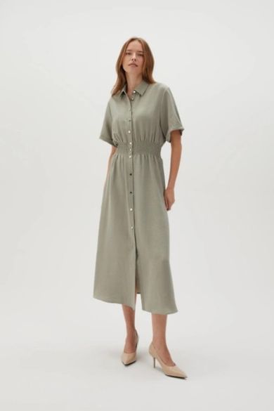 Sukienka damska, khaki, Moodo