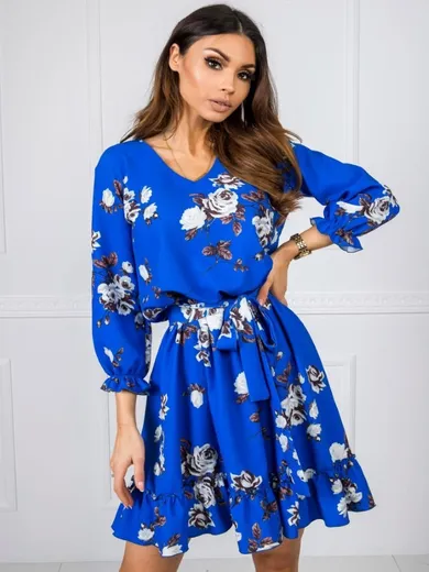 Sukienka damska, niebieska, Lakerta