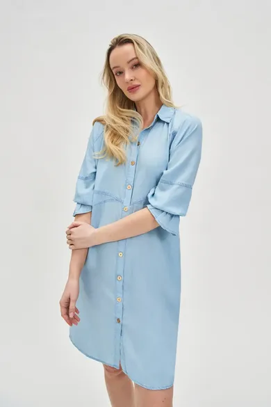 Sukienka damska, niebieska, Moodo