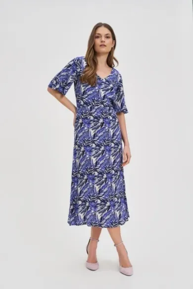 Sukienka damska, niebieska, Moodo