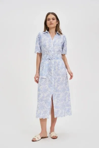 Sukienka damska, niebieska, Moodo