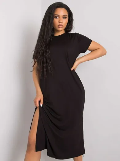 Sukienka damska, plus size, czarna, Basic Feel Good