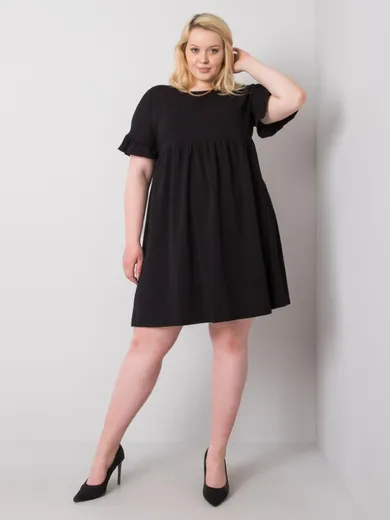 Sukienka damska, plus size, czarna, Basic Feel Good