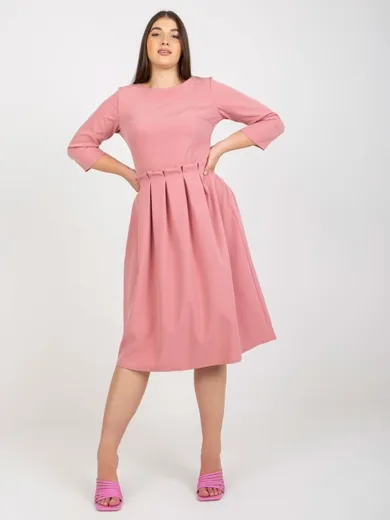 Sukienka damska, plus size, różowa, Lakerta