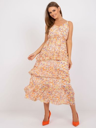 Sukienka damska, pomarańczowa, Factory Price