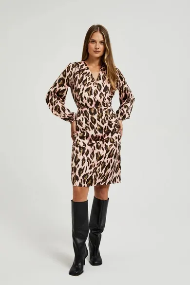 Sukienka damska, różowa, Moodo