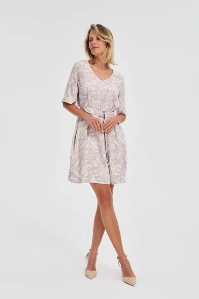 Sukienka damska, szara, Moodo