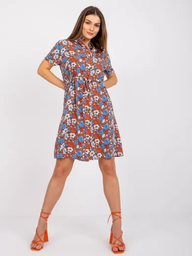 Sukienka damska z długim rękawem, brązowa, Sublevel