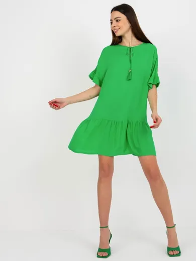 Sukienka damska z krótkim rękawem, zielona, Sublevel