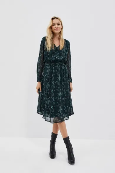 Sukienka damska, zielona, Moodo