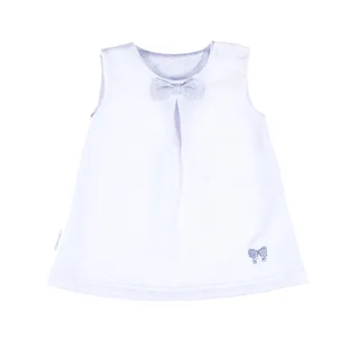 Sukienka dziewczęca bez rękawów, biała, Eevi
