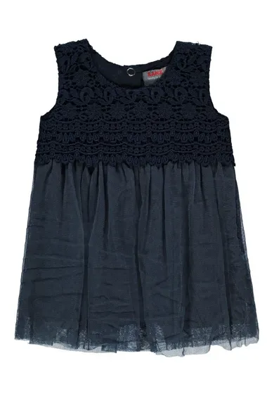 Sukienka dziewczęca bez rękawów, granatowa, Kanz