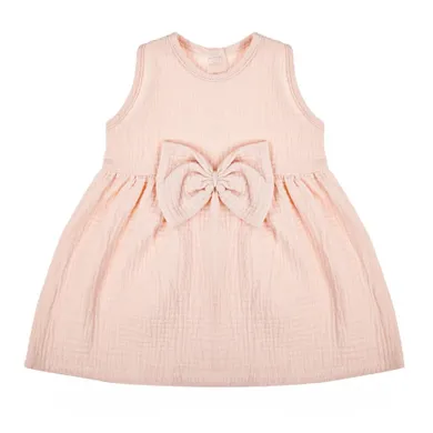 Sukienka dziewczęca bez rękawów, różowa, Nicol