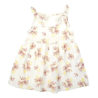 Sukienka dziewczęca na ramiączka, ecru, Nicol