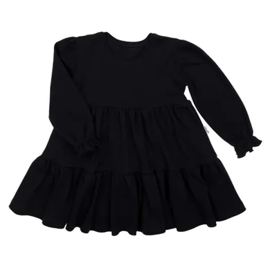 Sukienka dziewczęca z długim rękawem, czarna, Nicol