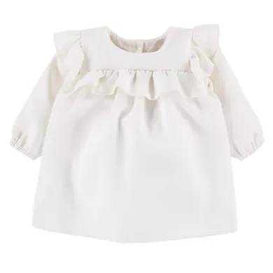 Sukienka dziewczęca z długim rękawem, ecru, Eevi