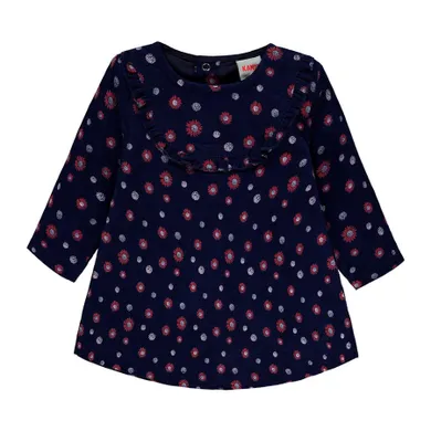 Sukienka dziewczęca z długim rękawem, granatowa, Kanz