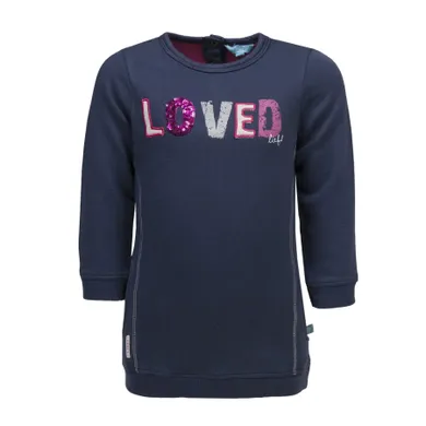 Sukienka dziewczęca z długim rękawem, granatowa, Lief