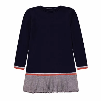 Sukienka dziewczęca z długim rękawem, granatowa, Marc O'Polo