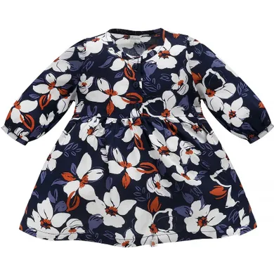 Sukienka dziewczęca z długim rękawem, granatowa, Pinokio