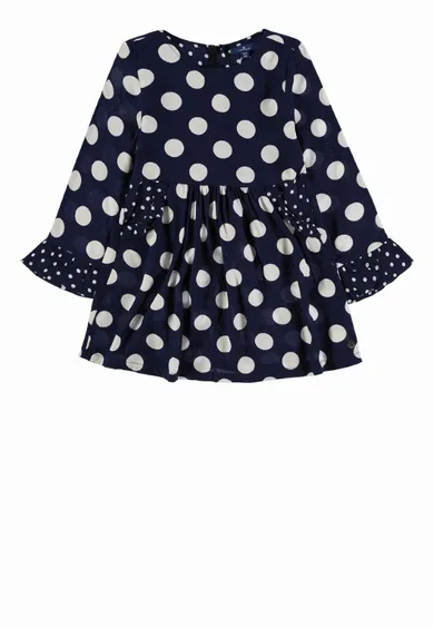 Sukienka dziewczęca z długim rękawem, granatowa, Tom Tailor