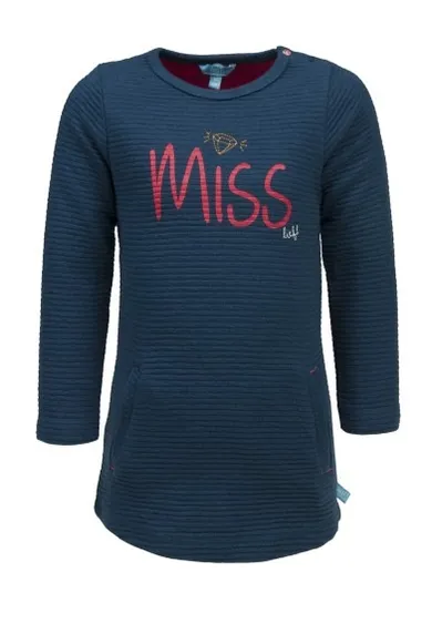 Sukienka dziewczęca z długim rękawem, niebieska, Lief