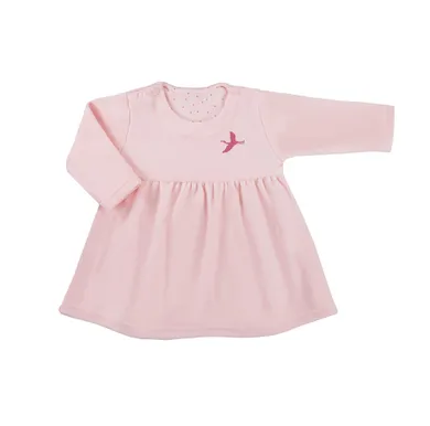 Sukienka dziewczęca z długim rękawem, różowa, Eevi