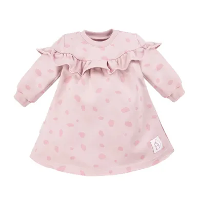 Sukienka dziewczęca z długim rękawem, różowa, Eevi