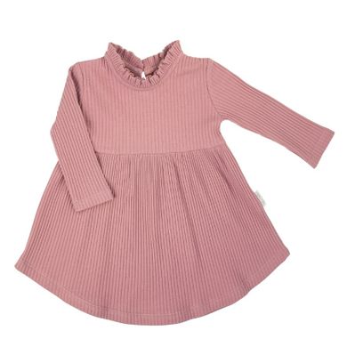 Sukienka dziewczęca z długim rękawem, różowa, Nicol