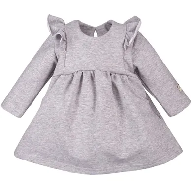 Sukienka dziewczęca z długim rękawem, szara, Eevi