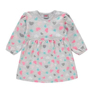 Sukienka dziewczęca z długim rękawem, szara, Kanz