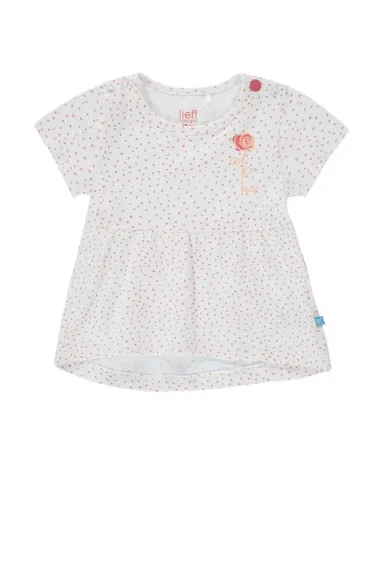 Sukienka dziewczęca z krótkim rękawem, biała, Lief