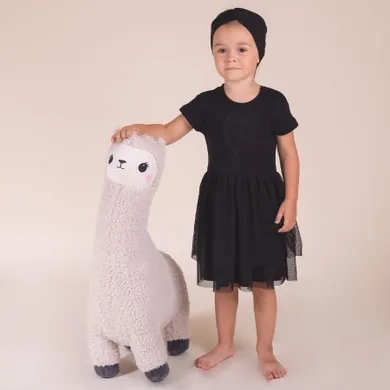 Sukienka dziewczęca z krótkim rękawem, czarna, Nicol