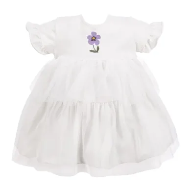 Sukienka dziewczęca z krótkim rękawem, fioletowa, Eevi