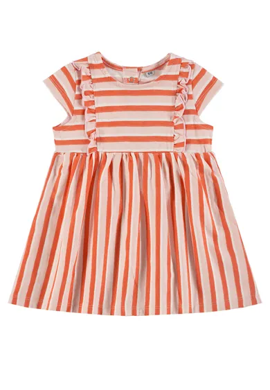 Sukienka dziewczęca z krótkim rękawem, pomarańczowa, Tom Tailor